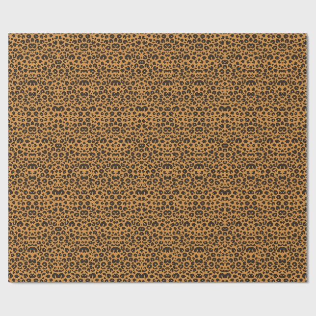Leopardprint Presentpapper (Platt)