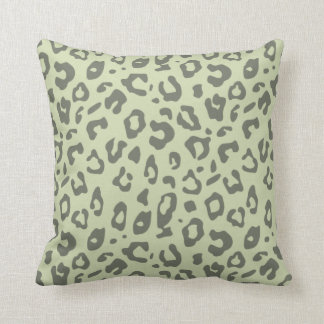 Leopardprint Sagegrön och Nyanser Djurprint Kudde