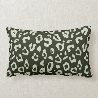 Leopardprint Salggrön Djungelgrön Djurprint Lumbarkudde