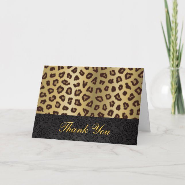 Leopardprint tackkort (Framsida)