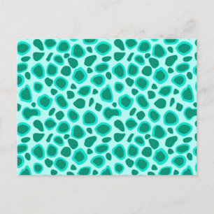 Leopardprint - Turkos och Aqua Vykort