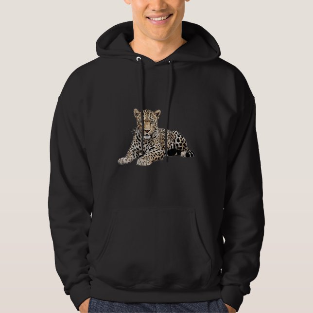 Leopardprintad hoodie (Framsida)