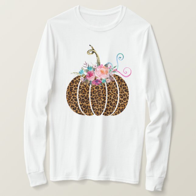 Leopardpumpens långärmad t shirt (Design framsida)