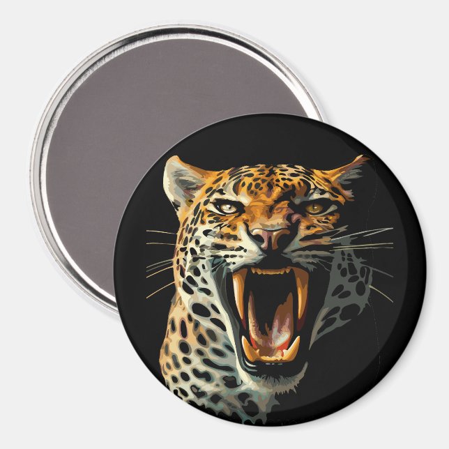Leopards avrinningsanfall magnet (Front/Back)