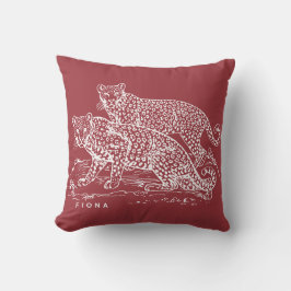 Leopards Burnt Sienna Dekorativ kudde