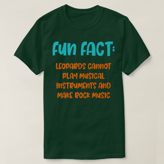 Leopards Can't Make Rock Music Funny Animal Pun Hu T Shirt (Design framsida)