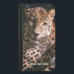 Leopards Gaze - Galaxy S5 Samsung Galaxy S5 Plånboksfodral<br><div class="desc">Fantastiskt fotografi av vilda djur och växter är en rastning av en vilande Leopard som blickar tillbaka på dig. Anpassa eller ta bort textområde.</div>