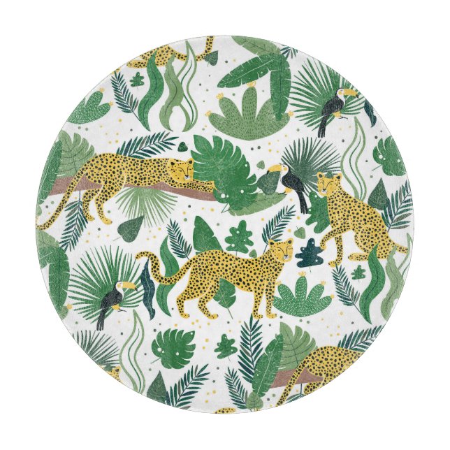 Leopards Jungle: Tropiska Kids Seamless. (Framsidan)