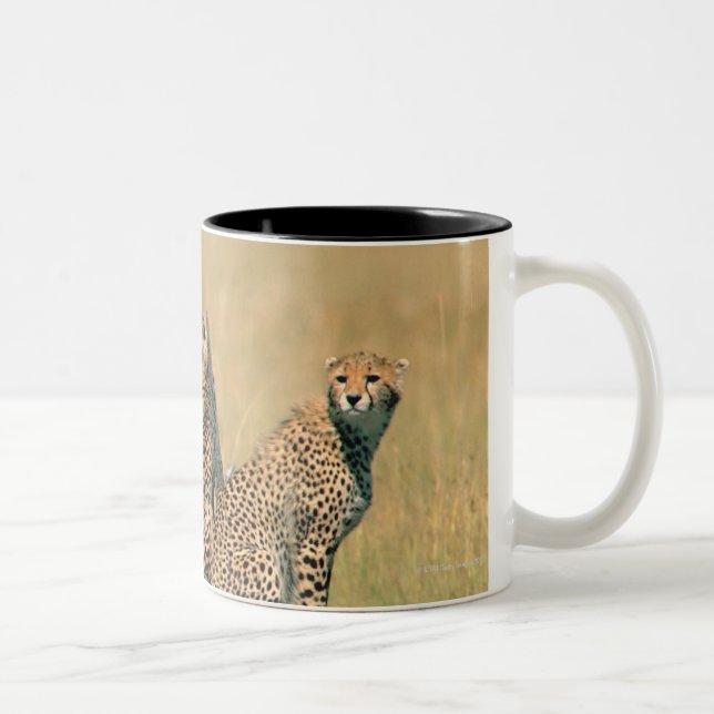 Leopards som bort tittar Två-Tonad mugg (Höger)