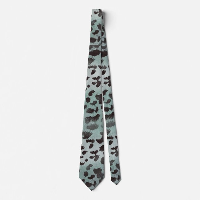 Leopardskinn i apelsinblått hav slips (Framsida)