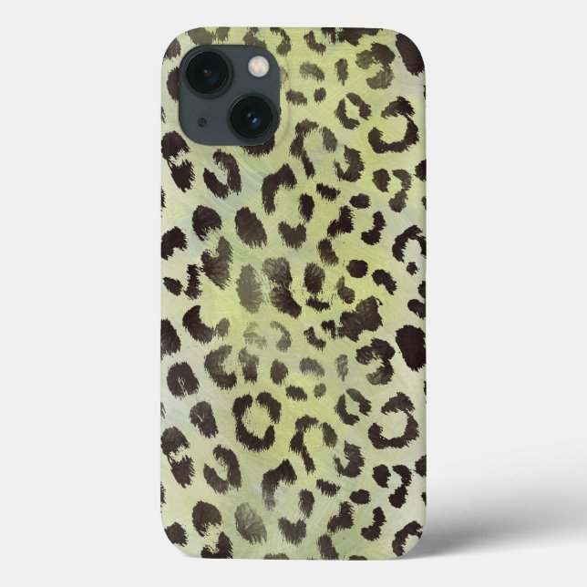 Leopardskinn i limegrön färg (Baksida)