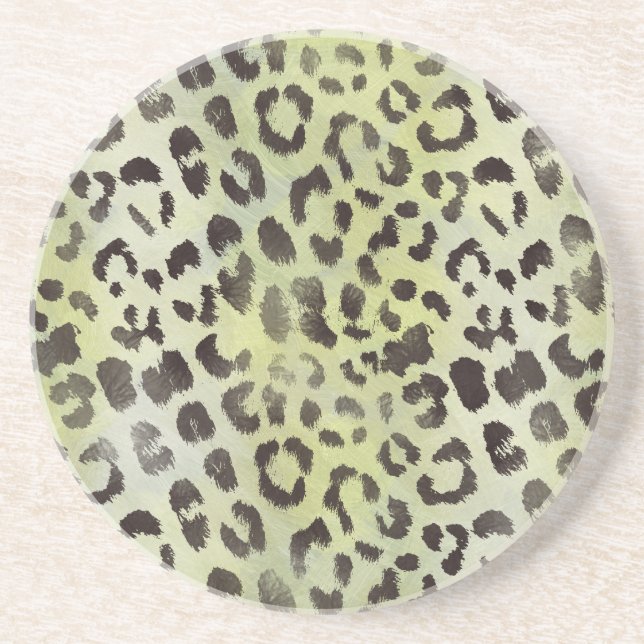 Leopardskinn i limegrönt underlägg (Framsidan)