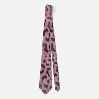 Leopardskinn i rosa ros slips