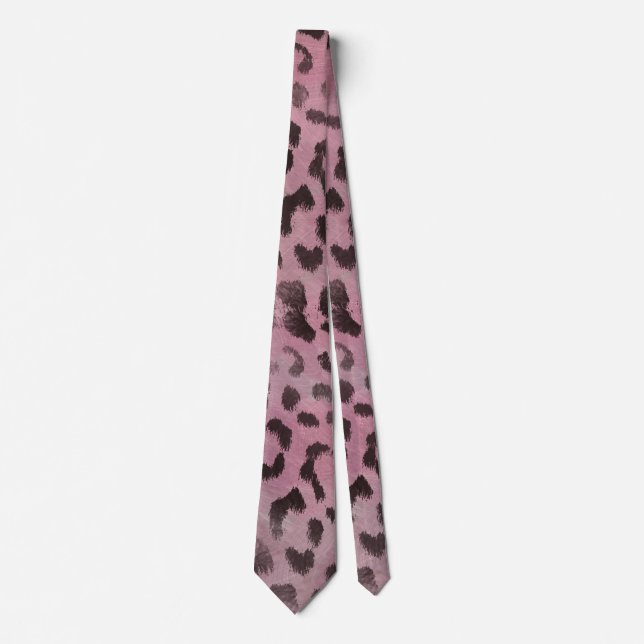 Leopardskinn i rosa ros slips (Framsida)
