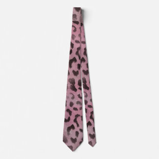 Leopardskinn i rosa ros slips