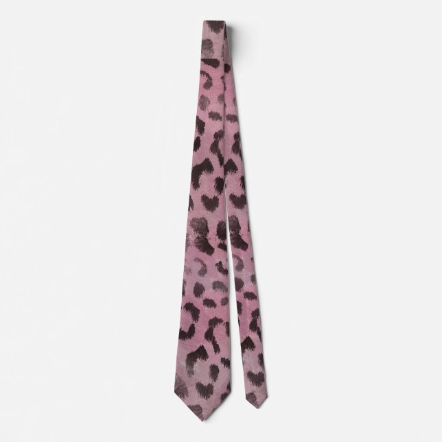 Leopardskinn i rosa ros slips (Framsida)