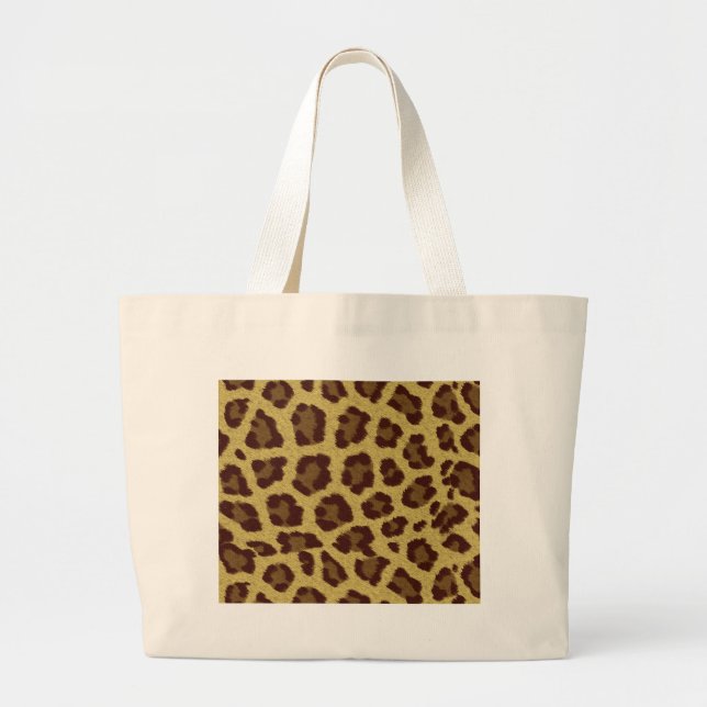 Leopardskinn Jumbo Tygkasse (Framsidan)