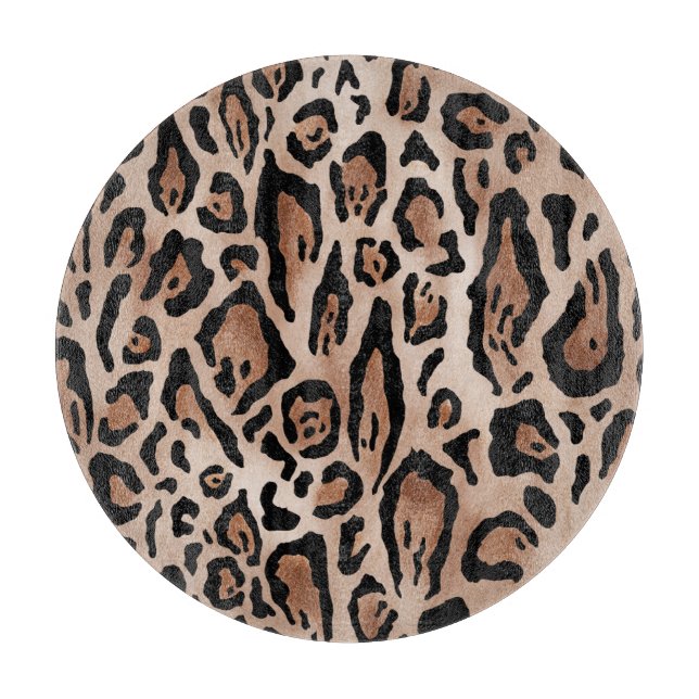 Leopardskinn: sömlös mönster. (Framsidan)