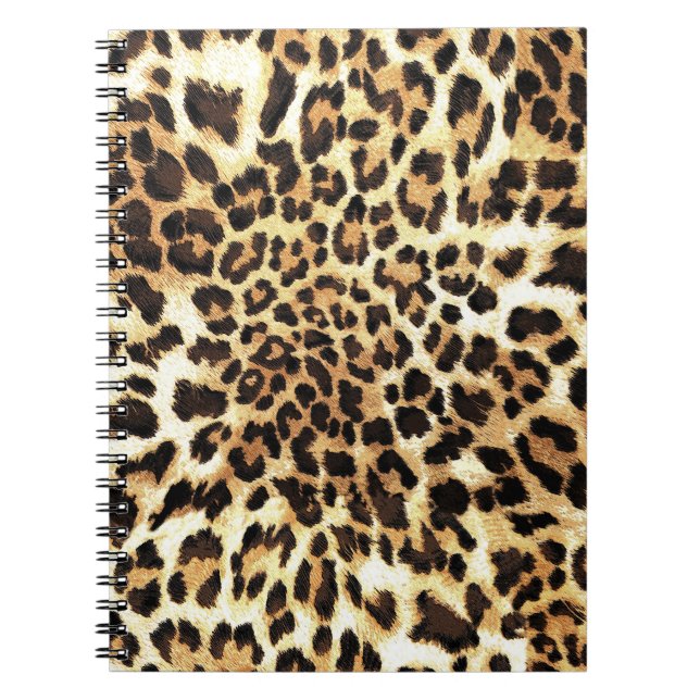 Leopardskinn, sömlös utformning av mönster. anteckningsbok (Framsidan)