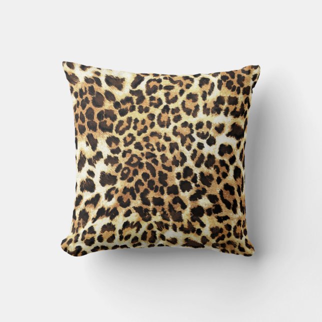 Leopardskinn, sömlös utformning av mönster. kudde (Framsida)