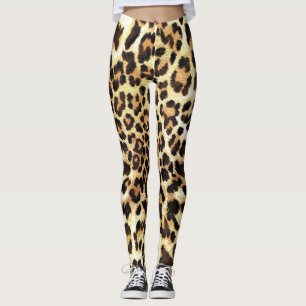 Leopardskinn, sömlös utformning av mönster. leggings