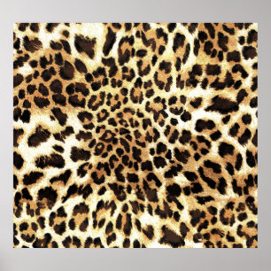 Leopardskinn, sömlös utformning av mönster. poster