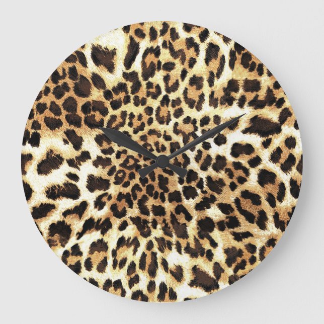 Leopardskinn, sömlös utformning av mönster. stor klocka (Framsida)