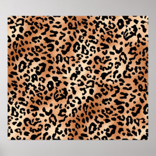 leopardskinn. Utformning av snyggt med leopard Poster