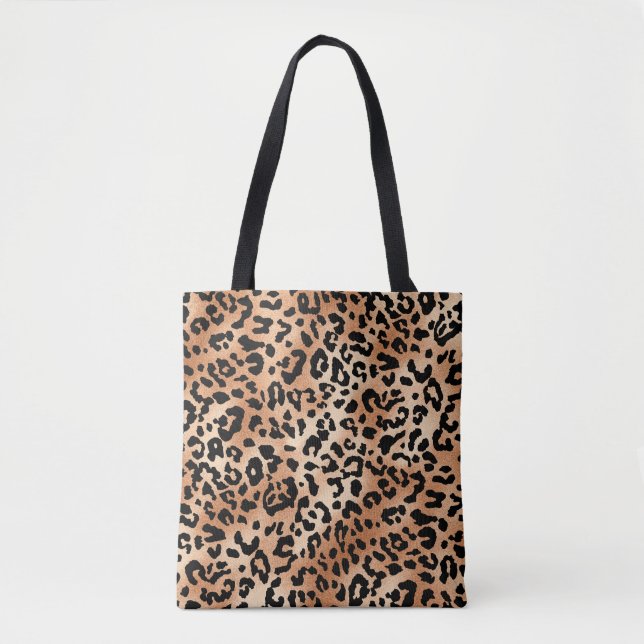 leopardskinn. Utformning av snyggt med leopard Tygkasse (Framsida)