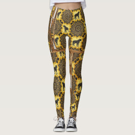Leopardskiss-fusionsmönster konst leggings