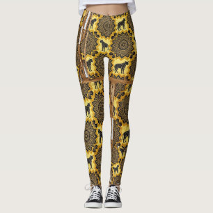 Leopardskiss-fusionsmönster konst leggings