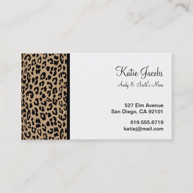 Leopardsocialtelefonkort (Framsida)