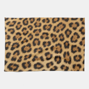 leopardstruktur päls skinn läder djurtryck mönster kökshandduk