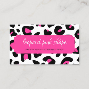Leopardstruktur Rosa Form Ram Visitkort