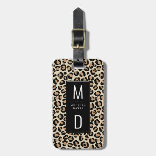 Leopardtryck bagagetikett bagagebricka