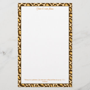 Leopardtryck Brevpapper