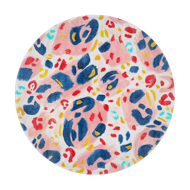 Leopardtryck: handmålad vattenfärg. (Framsidan)