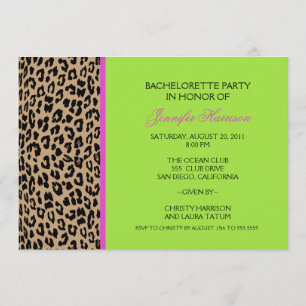 Leopardtryck Inbjudningar