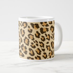 Leopardtryck Jättekaffekopp Jumbo Mugg
