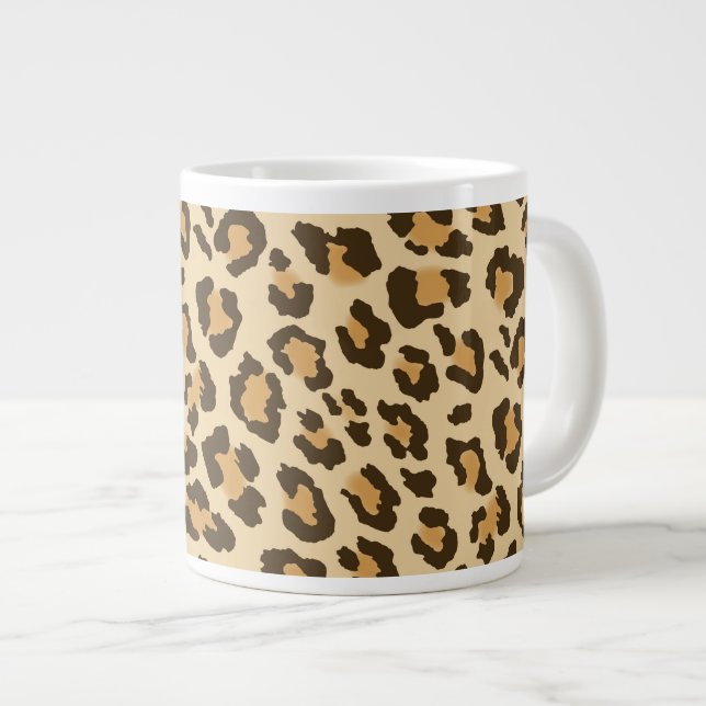 Leopardtryck Jättekaffekopp Jumbo Mugg (Framsida höger)