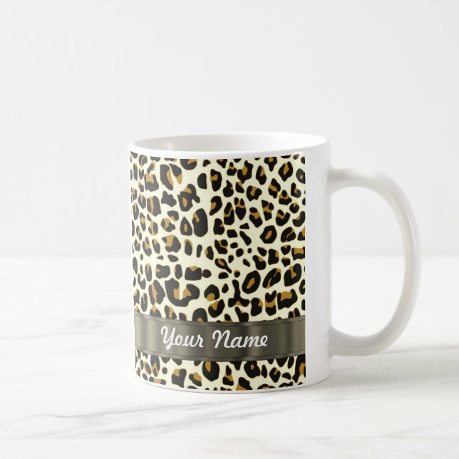leopardtryck kaffemugg (Höger)