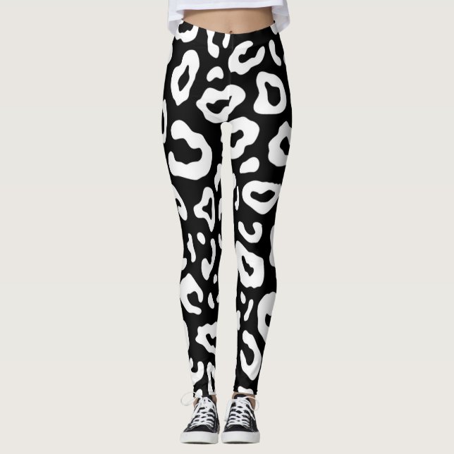 Leopardtryck Leggings (Framsida)