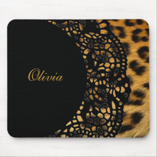Leopardtryck Mousepad Musmatta
