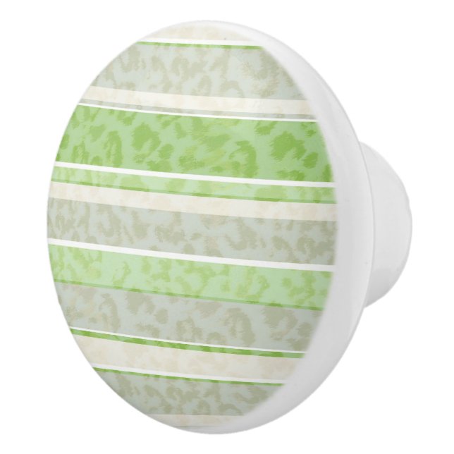 Leopardtryck på strimlad bakgrund. knopp (Höger)