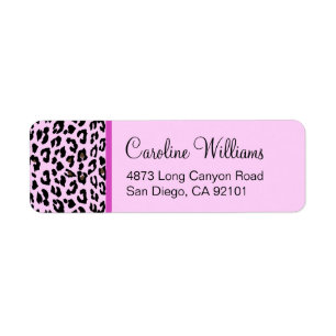 Leopardtryck Returadress Etikett