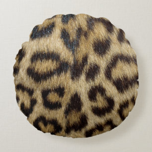 Leopardtryck Rund Kudde