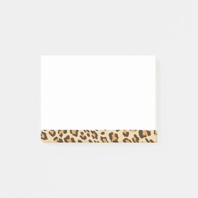Leopardtryck som Posta-det noterar Post-it Block (Framsida)
