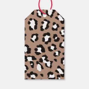 Leopardtryck Tack Gåva Etikett
