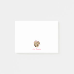 LeopardtryckApple lärare Post-it Block