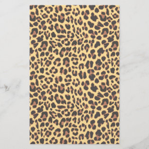 Leopardtryckdjur flår mönster brevpapper